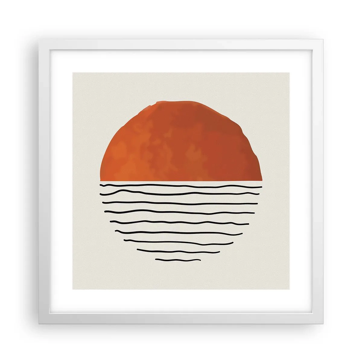 Plakat i hvid ramme - I en japansk atmosfære - 40x40 cm