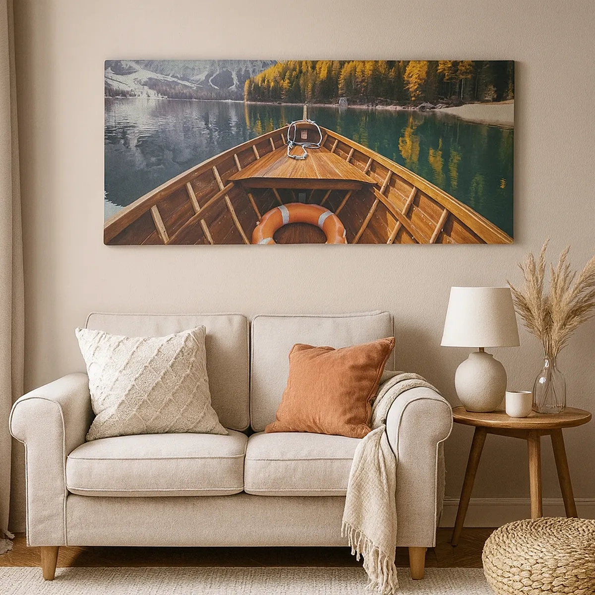 Lærredstryk - Billede på lærred - Bjergtur - 30x30 cm