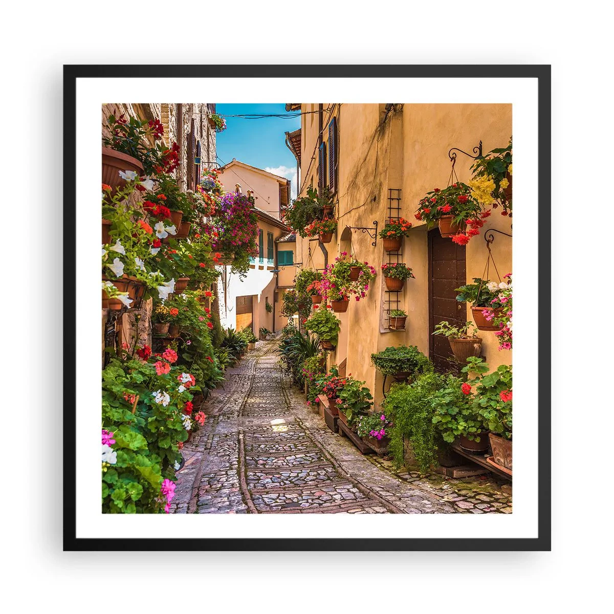 Plakat i sort ramme - Italiensk gyde - 60x60 cm