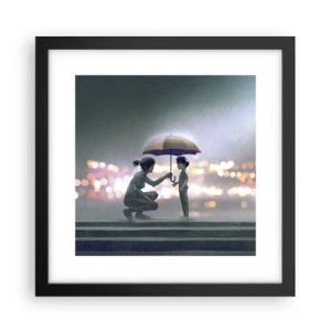 Plakat i sort ramme - Og alt er godt nu - 30x30 cm