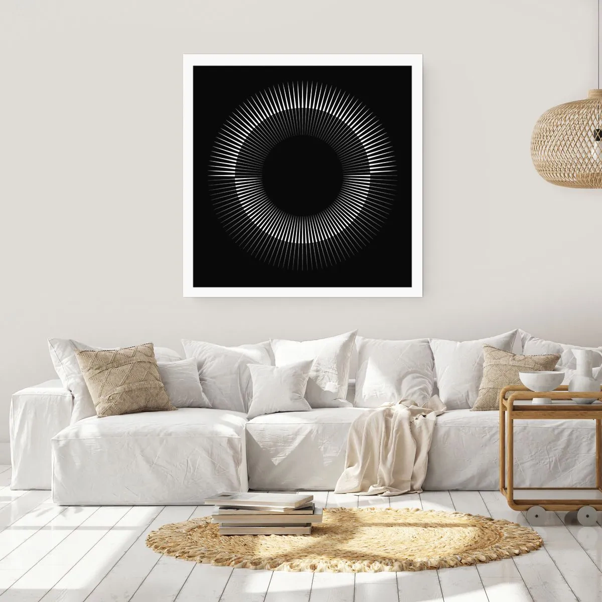 Plakat - Sort sol - 60x60 cm