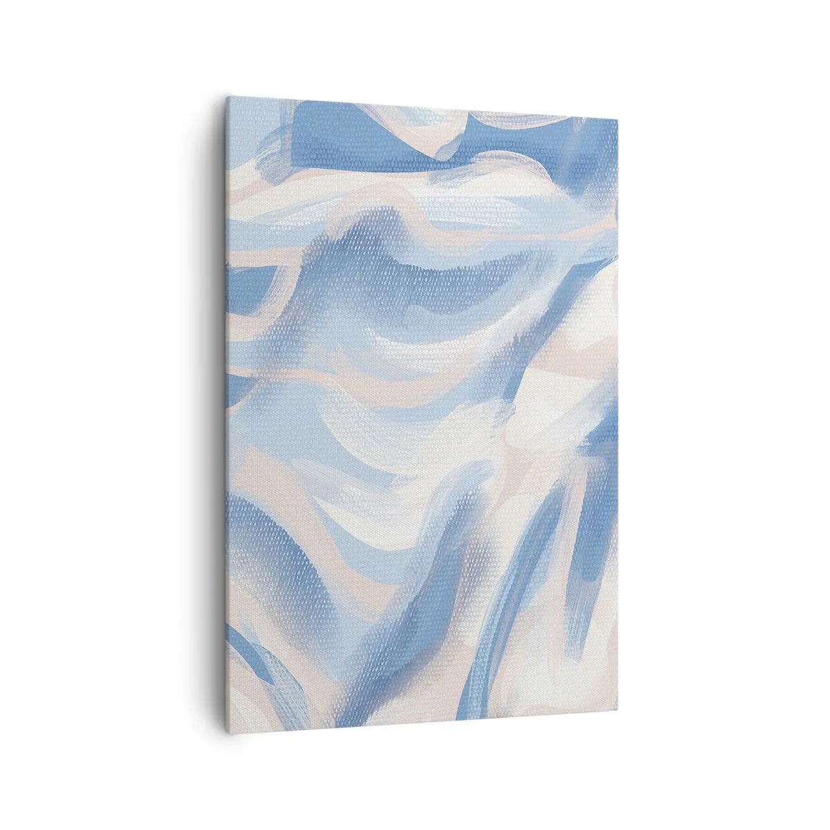 Lærredstryk - Billede på lærred - Blå krusninger - 70x100 cm