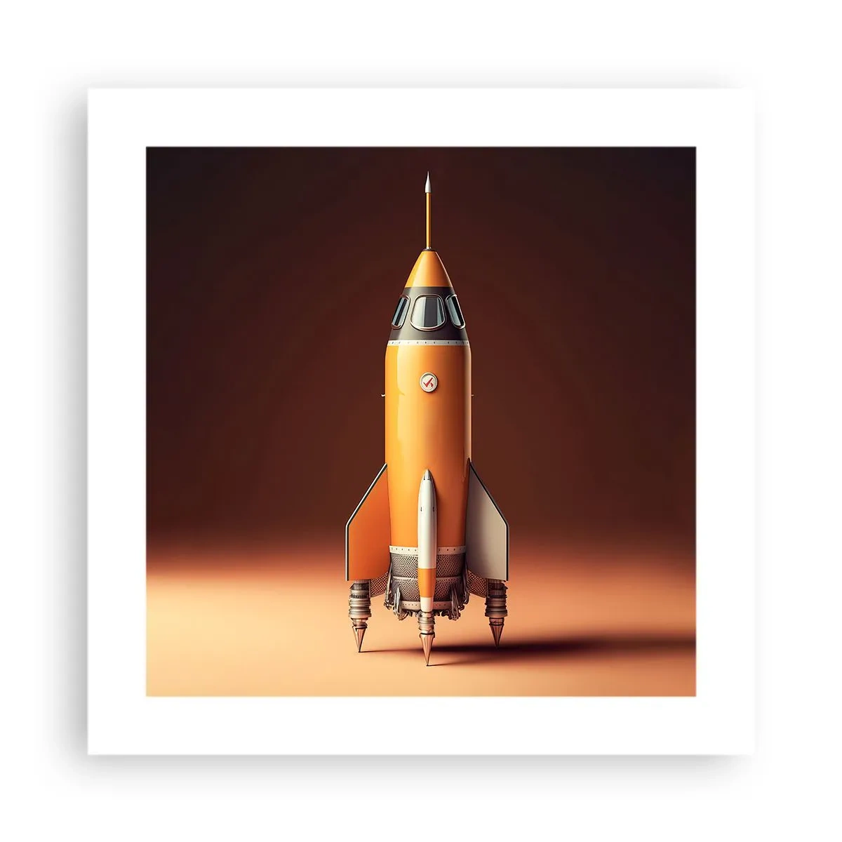 Plakat - Det begynder med en drøm - 40x40 cm