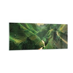 Billede på glas - Vietnamesisk dal - 100x40 cm