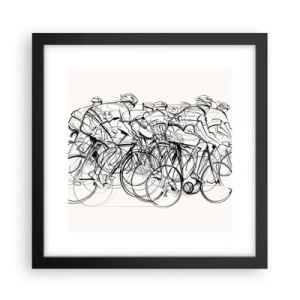 Plakat i sort ramme - Sammen i et team - 30x30 cm