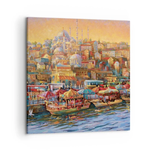 Lærredstryk - Billede på lærred - En historie fra Istanbul - 60x60 cm