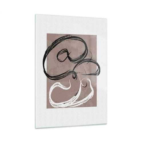 Billede på glas - Komposition - en søgen efter fuldstændighed - 50x70 cm