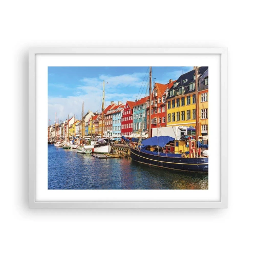 Plakat i hvid ramme - Glædelig kaj - 50x40 cm