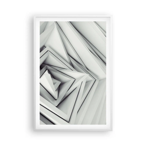Plakat i hvid ramme - Skarpe vinkler knopper - 61x91 cm
