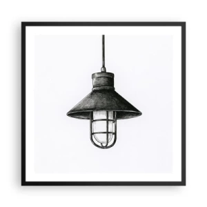 Plakat i sort ramme - Som for mange år siden... - 60x60 cm