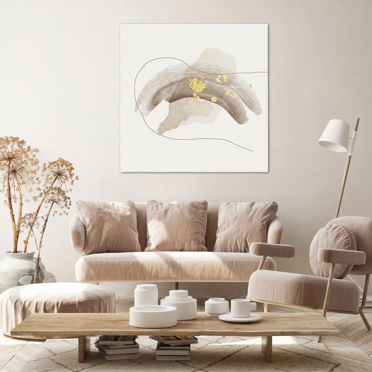Lærredstryk - Billede på lærred - Mødt i rummet - 50x50 cm