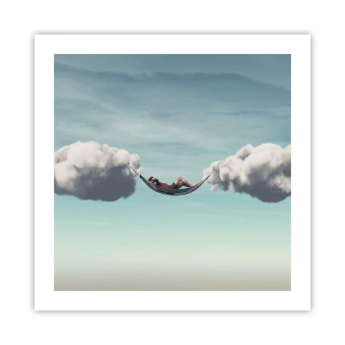 Plakat - Lykken i øjeblikket - 50x50 cm