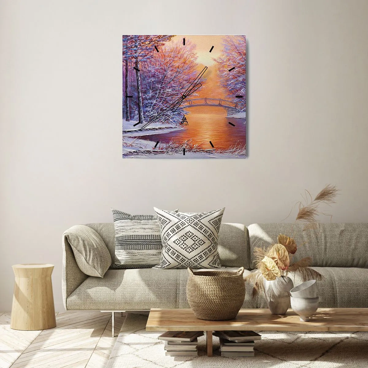 Vægur, Uret - Lad os mødes her - 30x30 cm