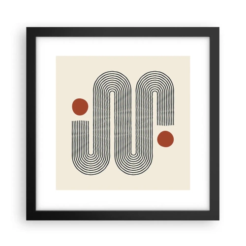 Plakat i sort ramme - Fra start til slut - 30x30 cm