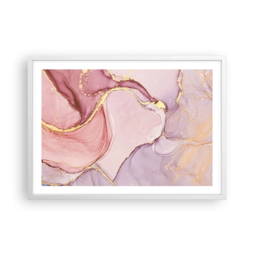 Plakat i hvid ramme - Et kærtegn af farver - 70x50 cm