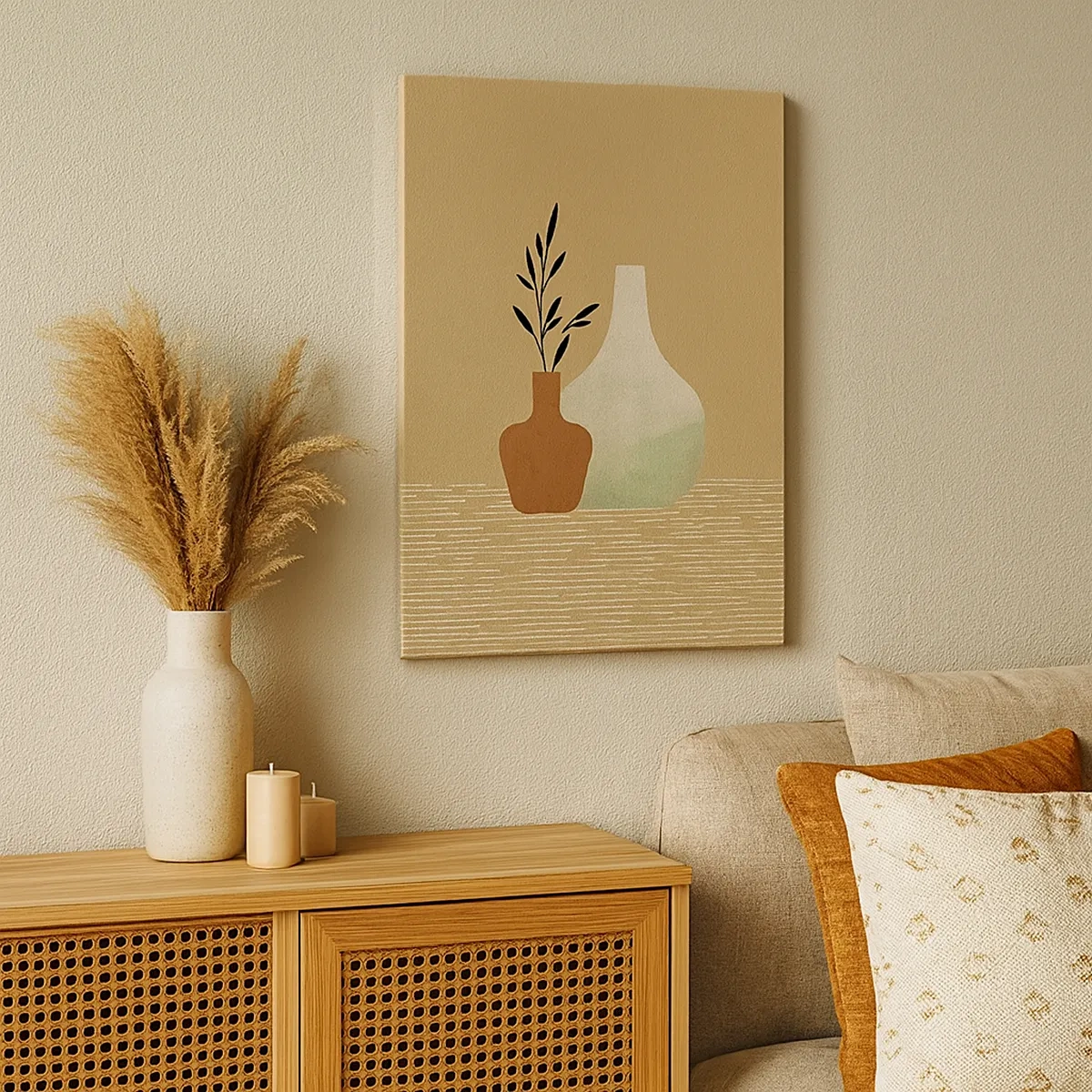 Lærredstryk - Billede på lærred - Vase og dens idé - 50x70 cm