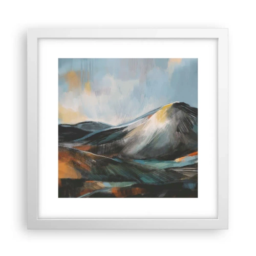 Plakat i hvid ramme - Rå og smuk - 30x30 cm