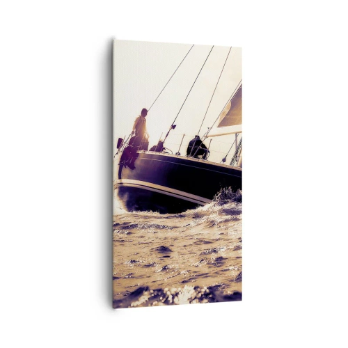 Lærredstryk - Billede på lærred - Sejl, sømand - 65x120 cm