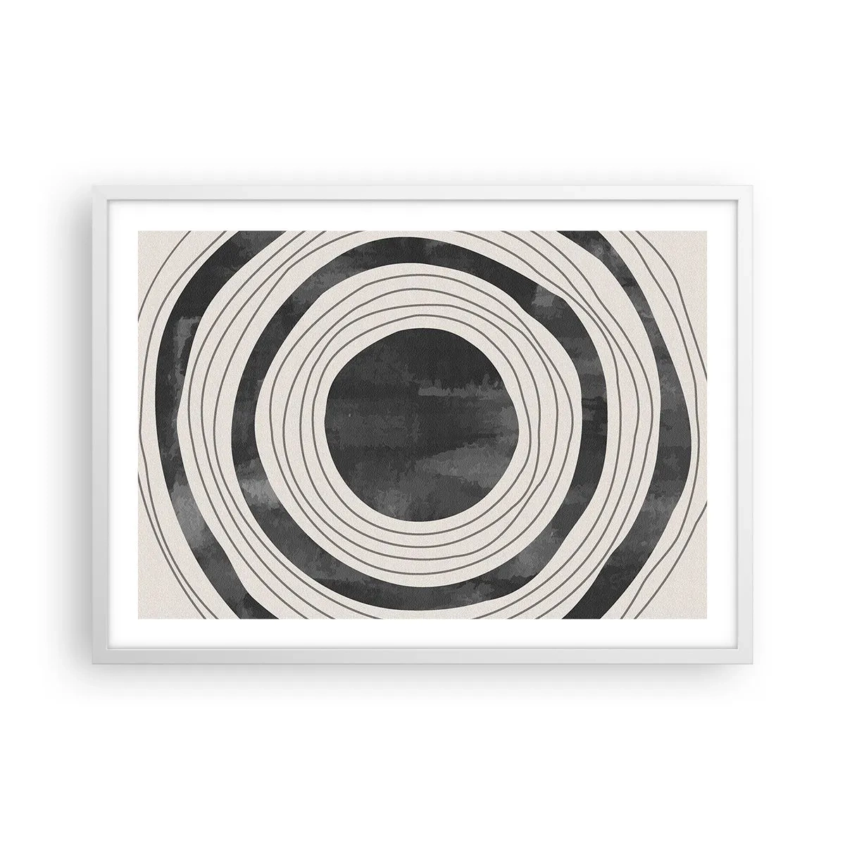 Plakat i hvid ramme - Lige til det punkt - 70x50 cm