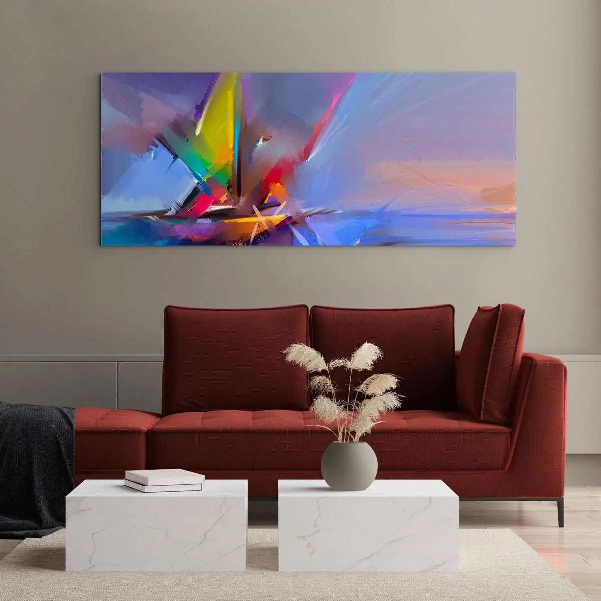 Billede på glas - Propeller som en fugl - 120x50 cm