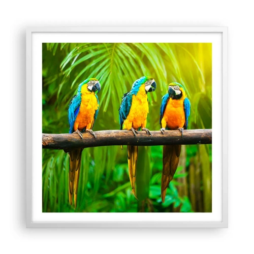 Plakat i hvid ramme - Og har du hørt, at hun...? - 60x60 cm