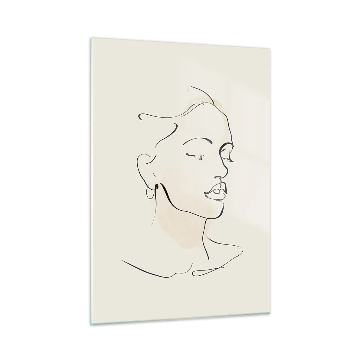 Billede på glas - En bestemt linje - 50x70 cm