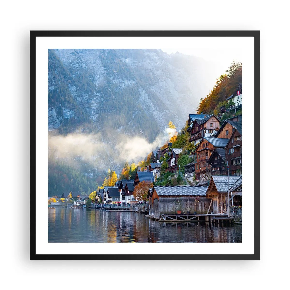 Plakat i sort ramme - Alpine climes - 60x60 cm
