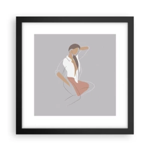Plakat i sort ramme - Omrids af nåde - 30x30 cm