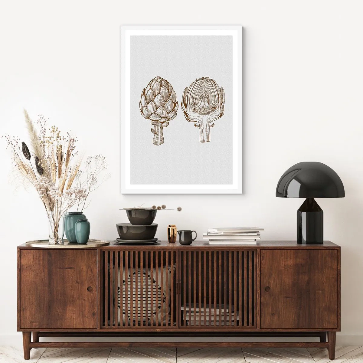 Plakat i hvid ramme - Lektion i anatomi - 61x91 cm