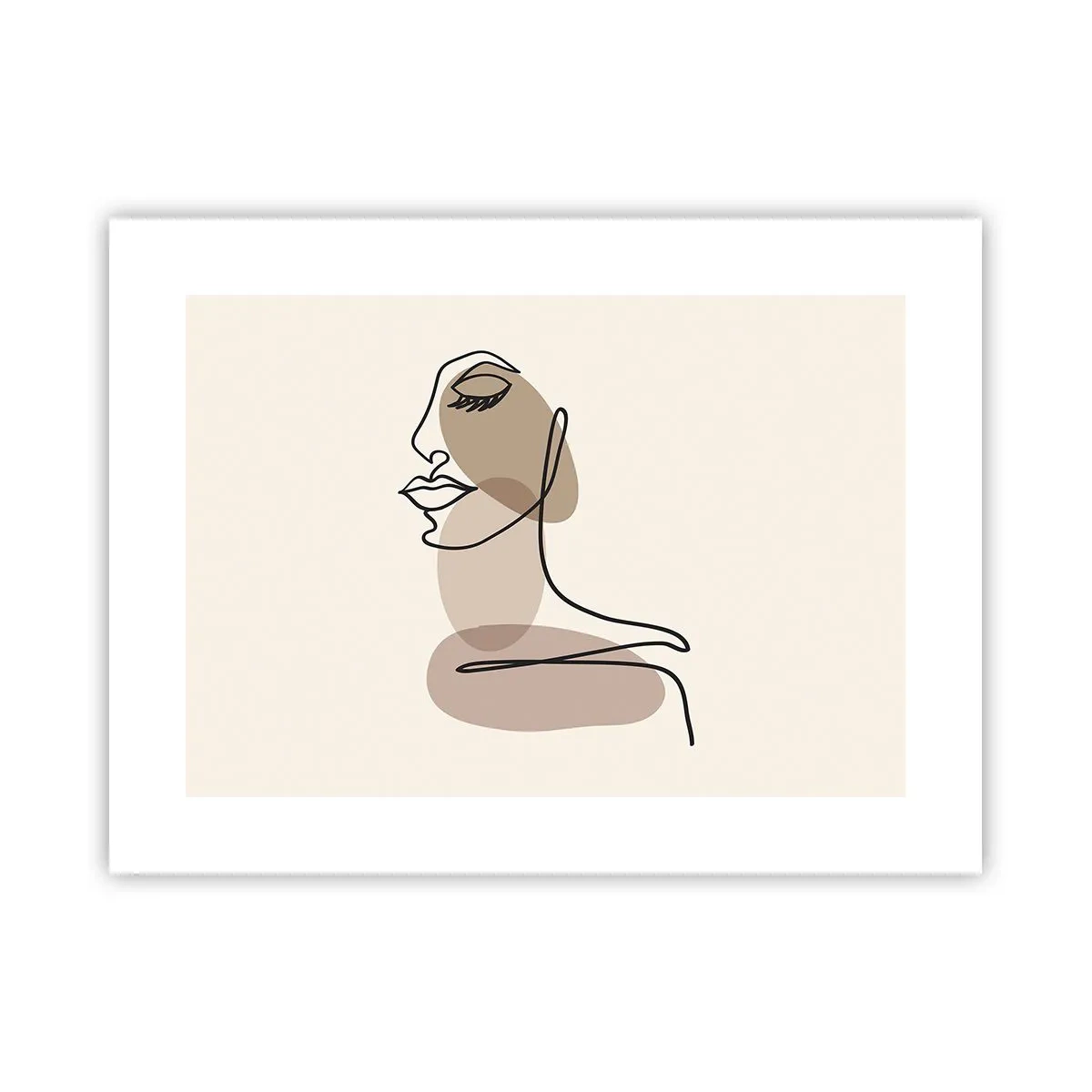 Plakat - En vis linje af skønhed - 40x30 cm