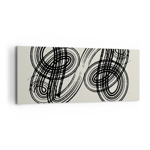 Lærredstryk - Billede på lærred - Det kom ud spontant - 120x50 cm