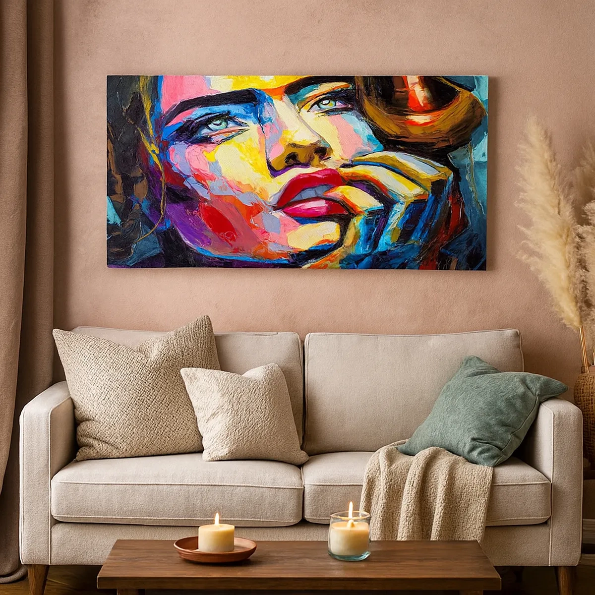 Lærredstryk - Billede på lærred - Drømme som fugle svæver gennem himlen - 30x30 cm