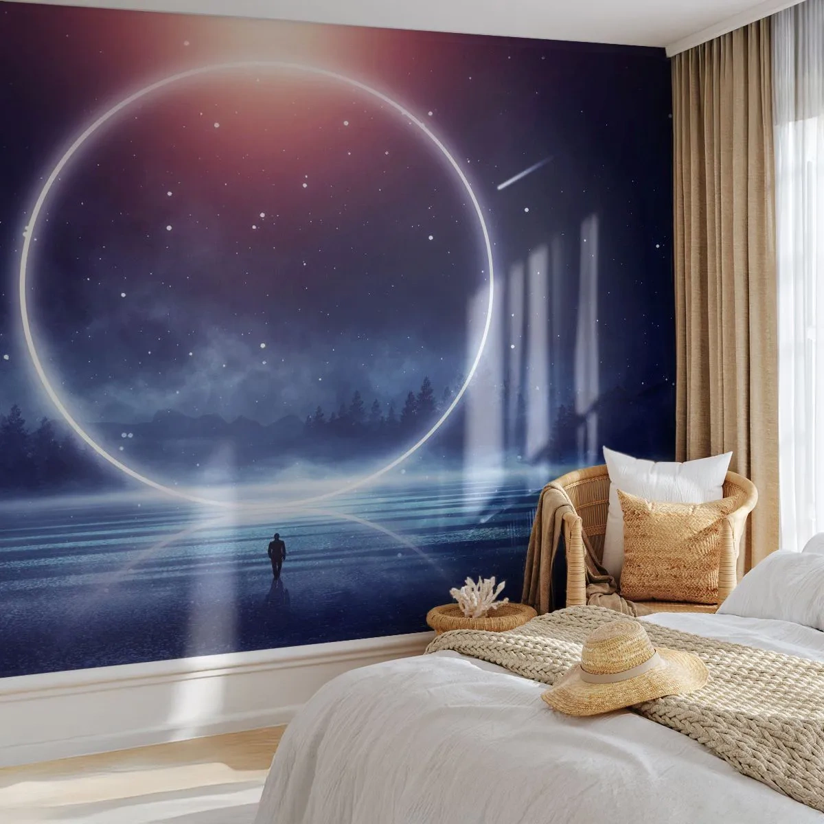 Fototapet Premium Canvas - De er allerede her... - Fantasi, Kosmos, Landskab - 250x175 cm