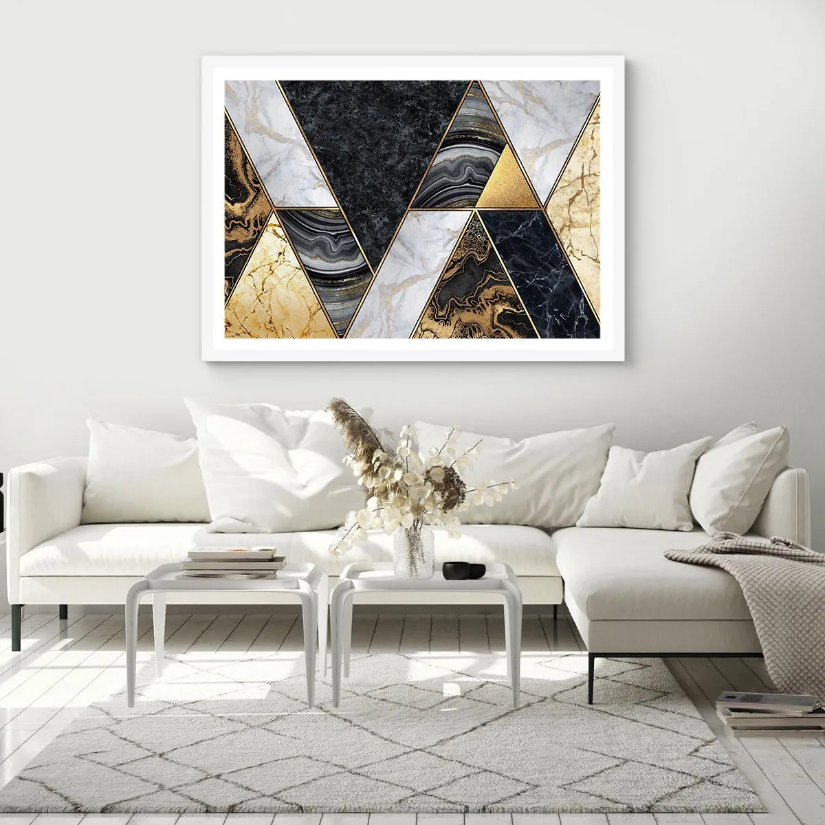 Plakat i hvid ramme - Sten for sten - 40x30 cm