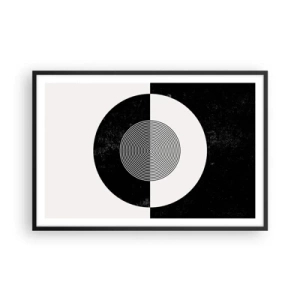 Plakat i sort ramme - Harmoni i sort og hvidt - 91x61 cm