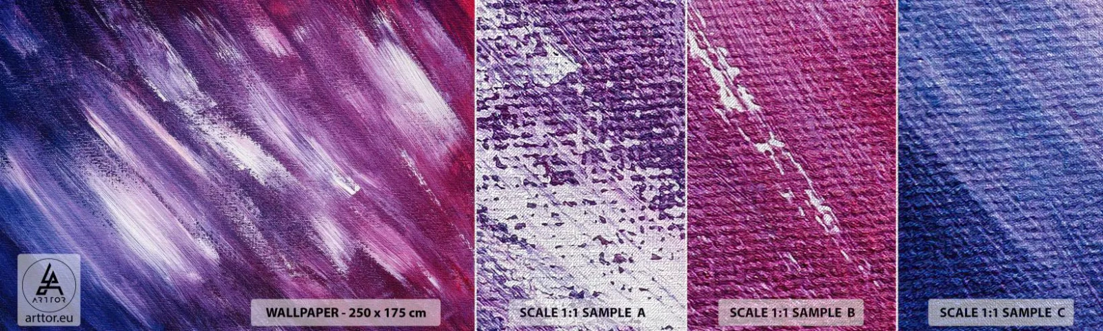 Prøve Fototapet Premium Canvas - Når den solrige vind blæser - Abstraktion, Stykke, Moderne mønster - 100x30 cm