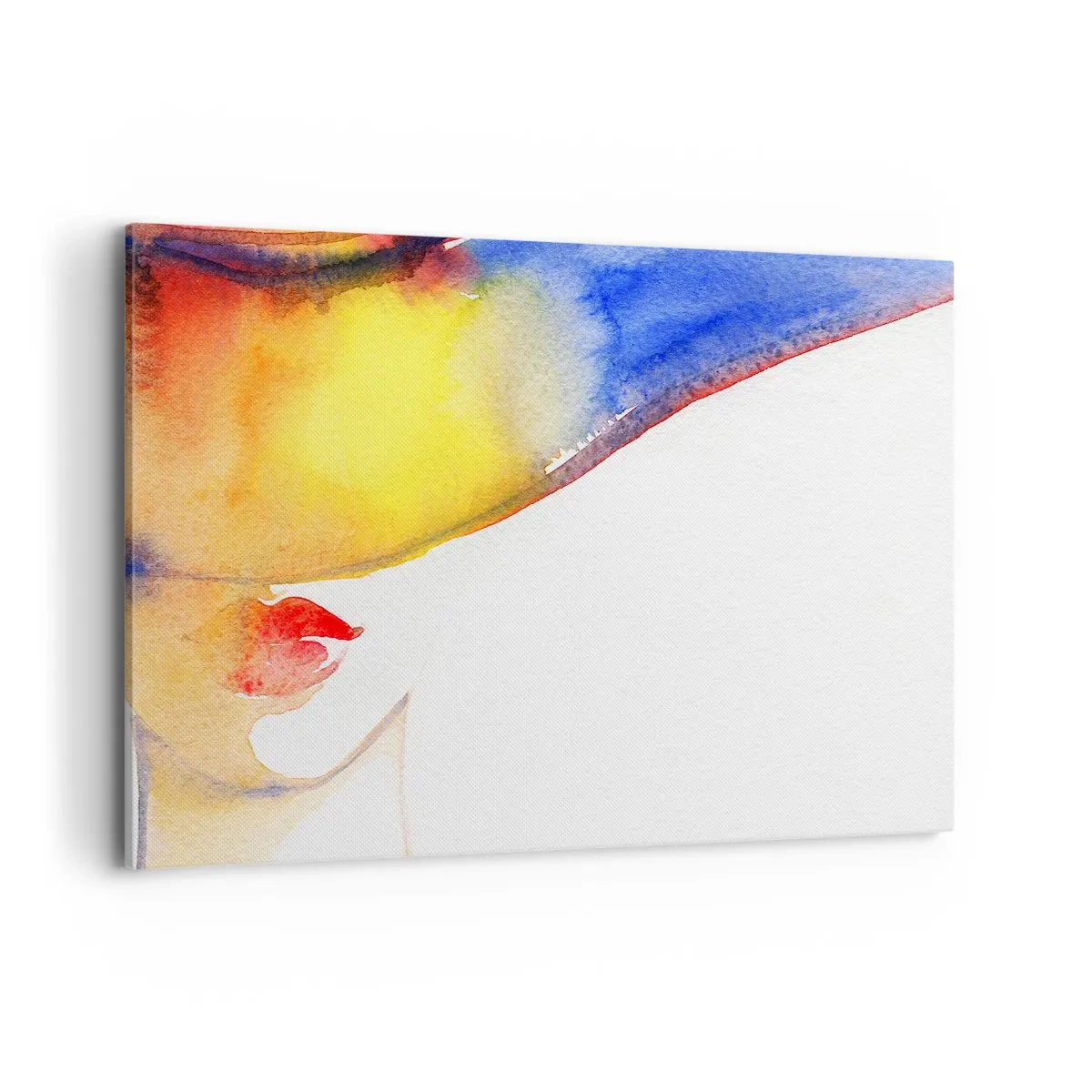 Lærredstryk - Billede på lærred - Portræt af en dame    - 100x70 cm