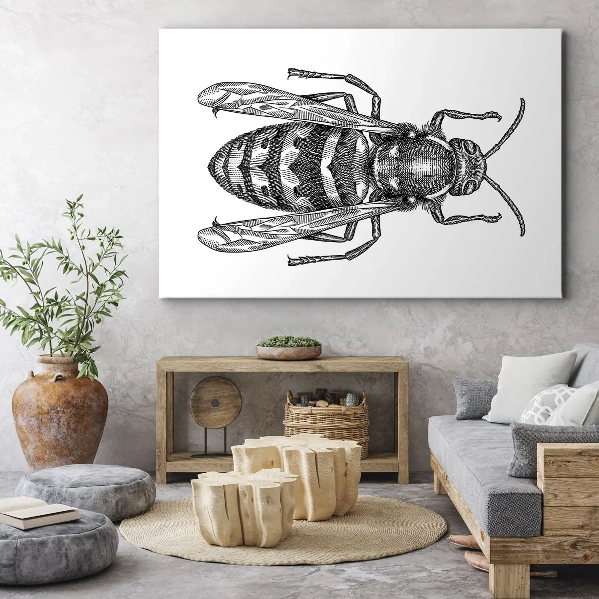 Lærredstryk - Billede på lærred - Fra en insektplanet - 70x50 cm