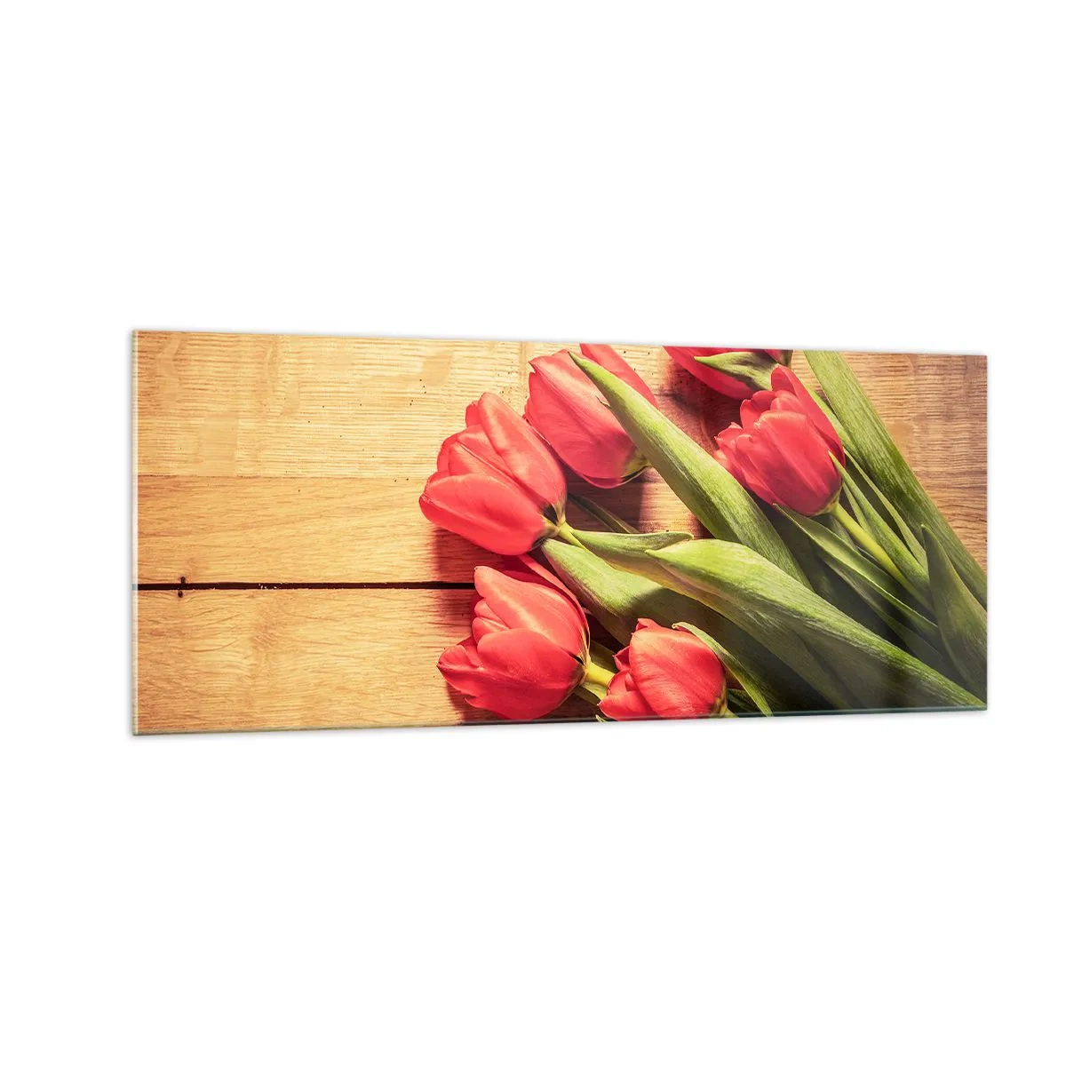 Billede på glas - Forårets tilståelse - 100x40 cm