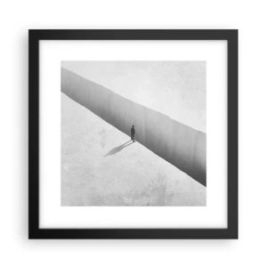 Plakat i sort ramme - Lys destination - 30x30 cm