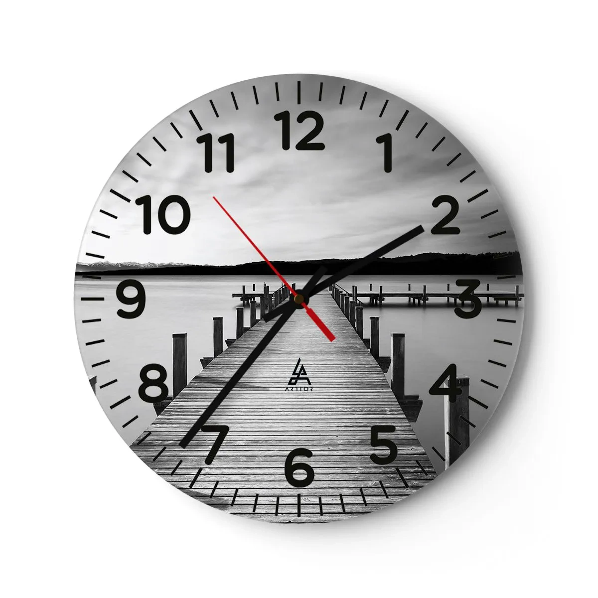 Vægur, Uret - På vandhullet - fred - 40x40 cm