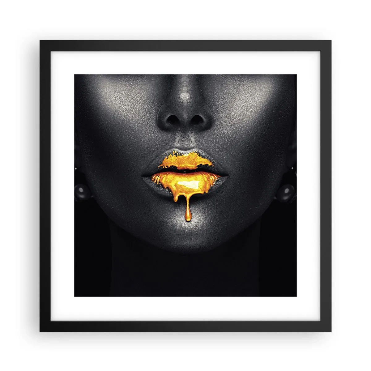 Plakat i sort ramme - Gyldenmund - 40x40 cm