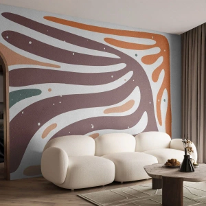 Fototapet Premium Sand - Strålende organisk komposition - Boho, Minimalisme, Stykke - 100x70 cm