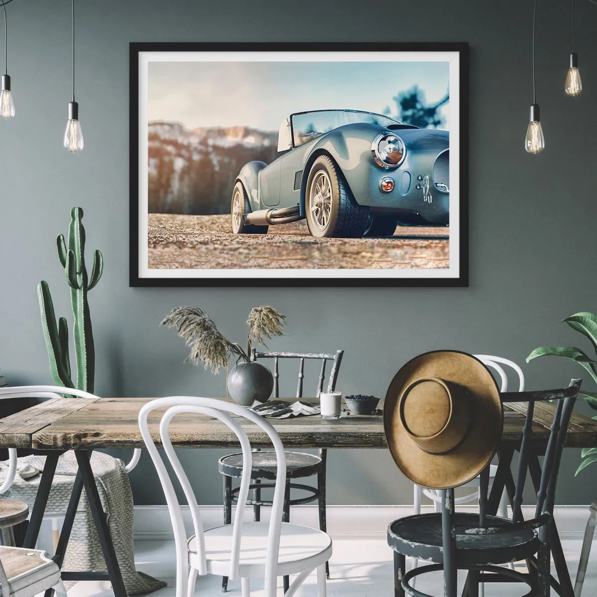 Plakat i sort ramme - Fordi stil betyder noget - 91x61 cm