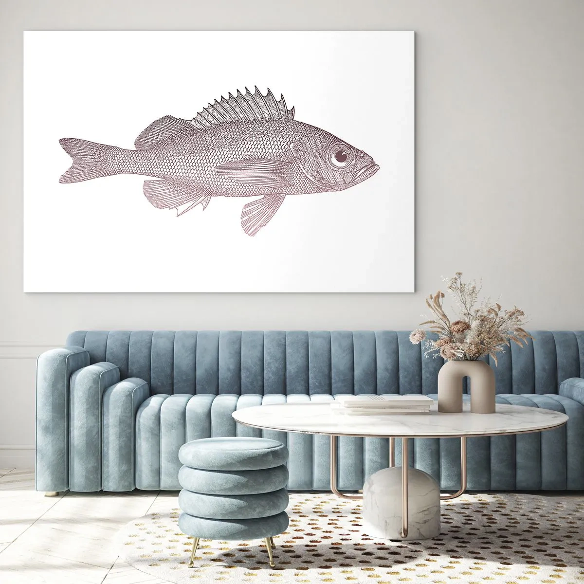 Billede på glas - Fisk med store øjne - 120x80 cm