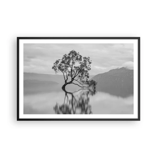 Plakat i sort ramme - Der findes et land - 91x61 cm