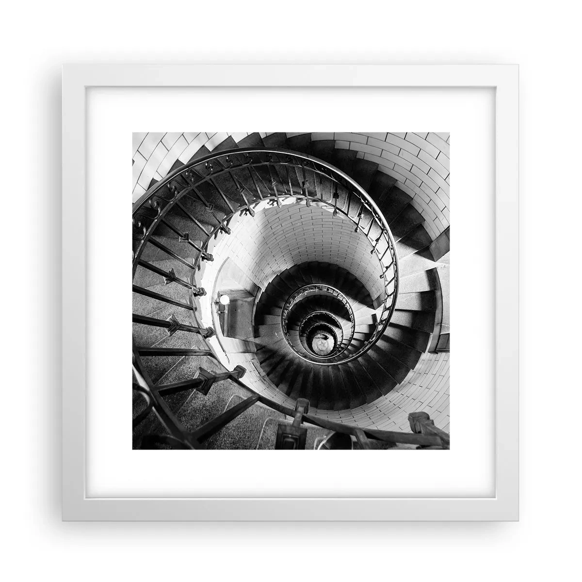 Plakat i hvid ramme - Højt og højere - 30x30 cm