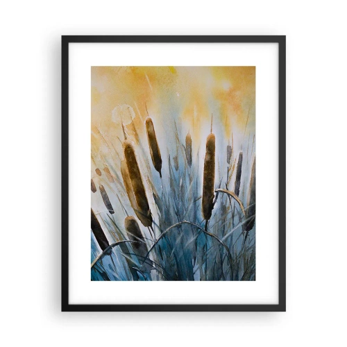 Plakat i sort ramme - Vandets kulde, solens varme - 40x50 cm