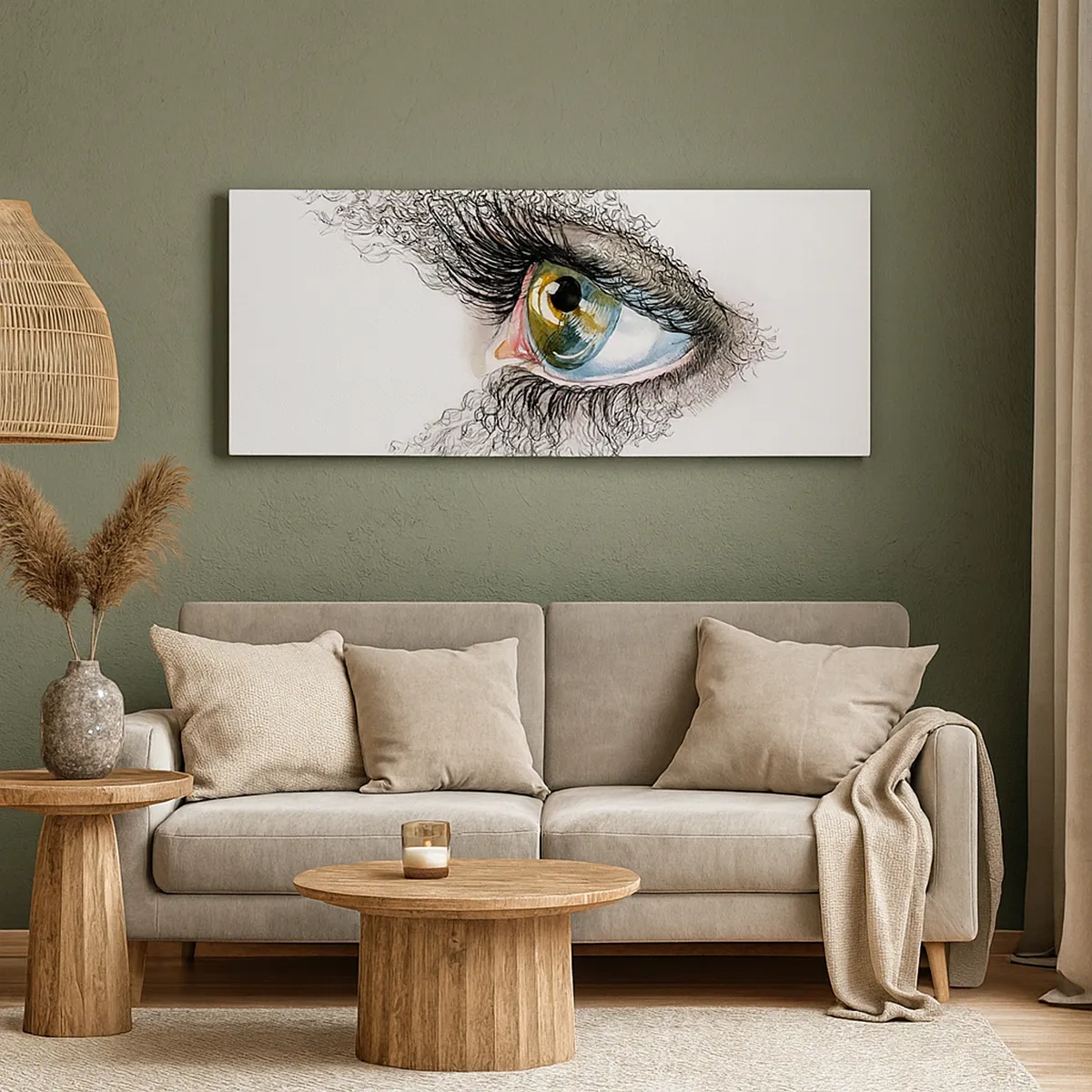 Lærredstryk - Billede på lærred - Se direkte ind i sjælen - 30x30 cm