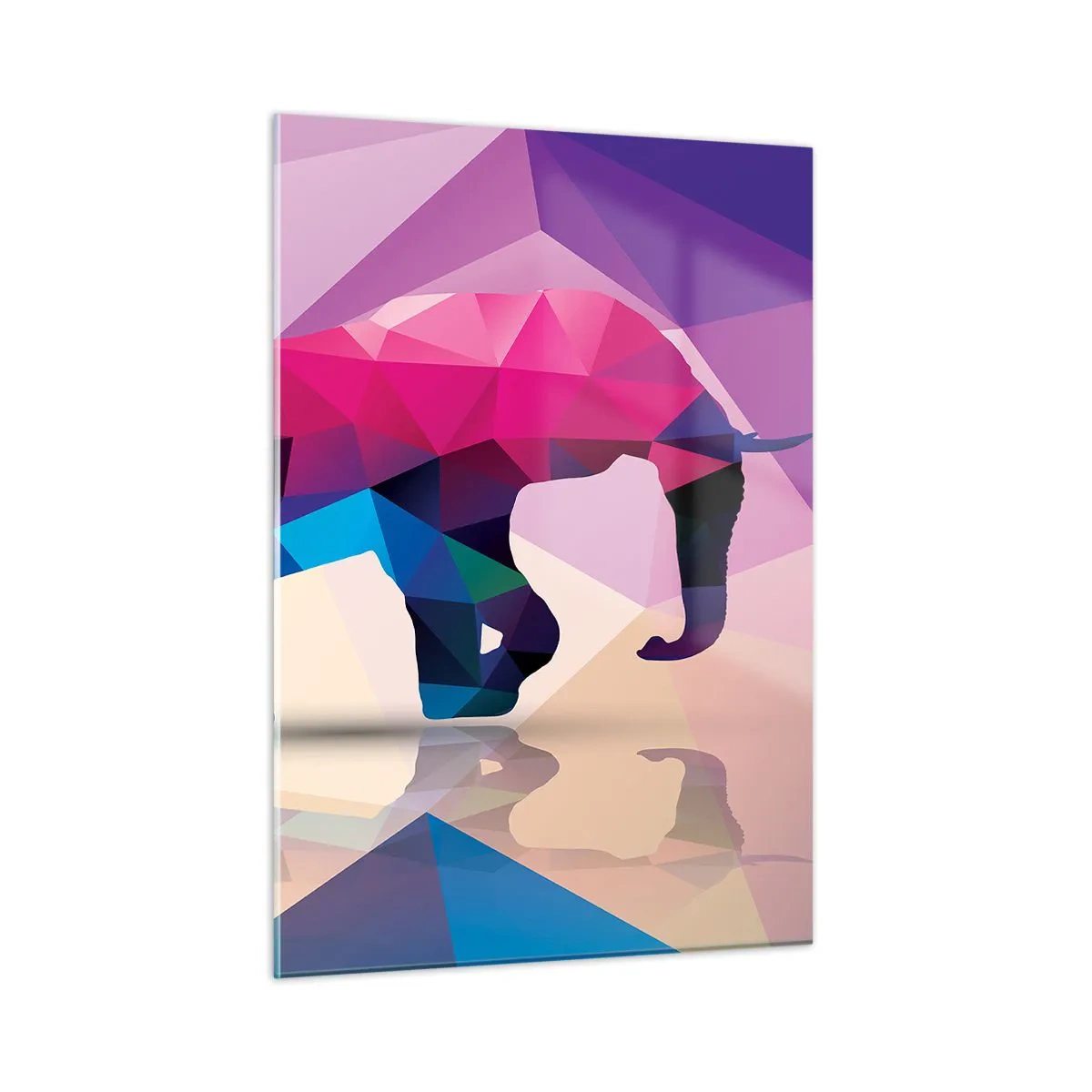 Billede på glas - Krystal dinosaur - 50x70 cm